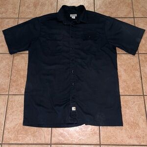Black short sleeve Carhartt button up shirt